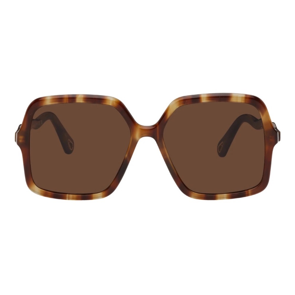 CHLOE Tortoise Lock Sun Sunglasses Tortoise Earrings